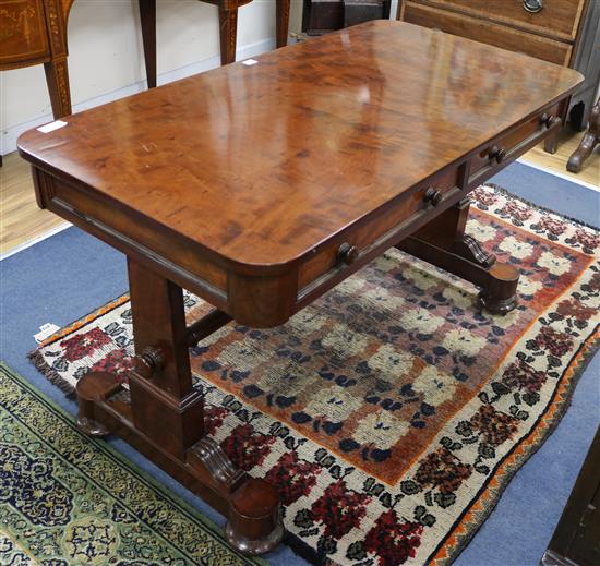 A rosewood library table W.122cm